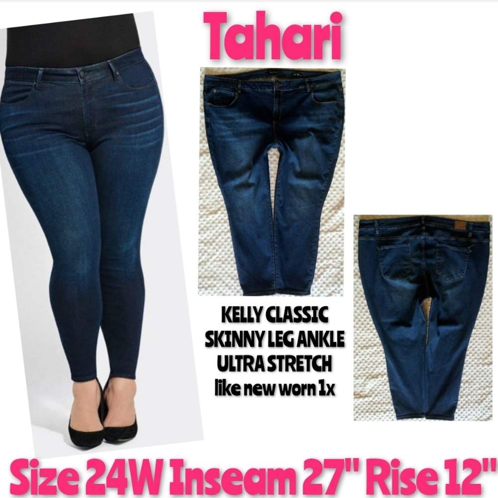 Tahari Jeans Size 24W Skinny Leg Like New